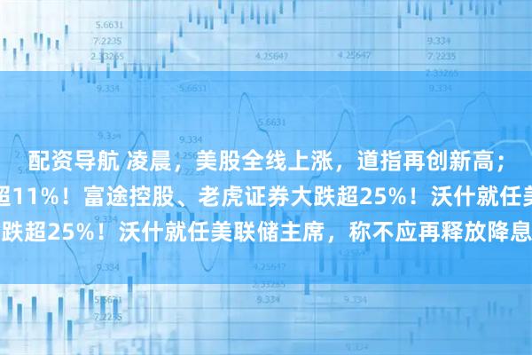 配资导航 凌晨，美股全线上涨，道指再创新高；芯片股爆发，高通涨超11%！富途控股、老虎证券大跌超25%！沃什就任美联储主席，称不应再释放降息信号