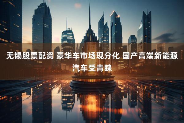 无锡股票配资 豪华车市场现分化 国产高端新能源汽车受青睐